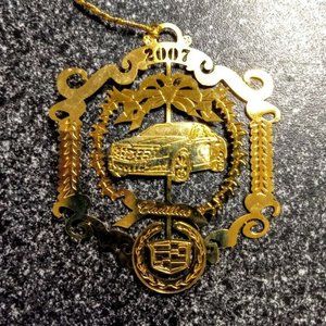 Cadillac Automobile 24K Gold Finish Ornament Set